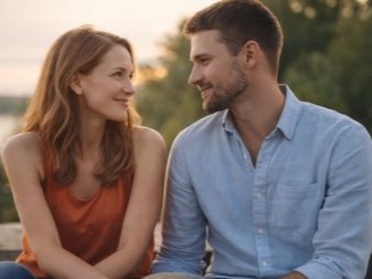 Atracción mutua reflejada en miradas constantes, atención natural y conexión emocional con el tiempo